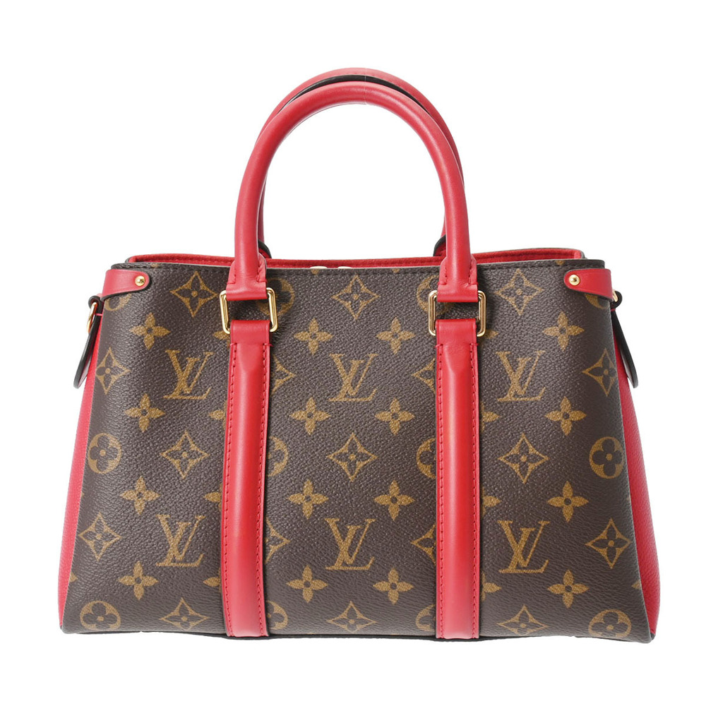 Louis Vuitton Monogram Soufflot NV BB Cerise Red Canvas Handbag